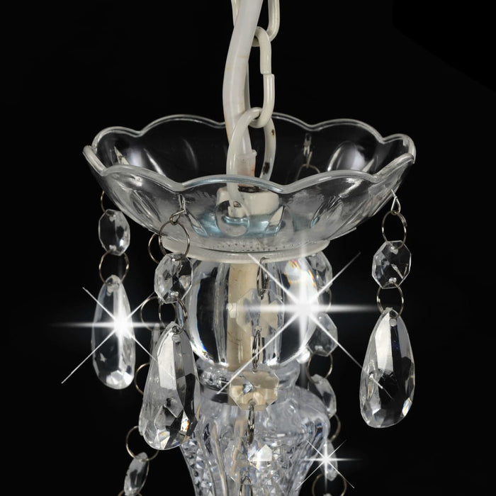 Candelabru cu mărgele, alb, rotund, 3 becuri E14 - WALTI WALTI