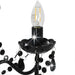 Candelabru cu mărgele, negru, rotund, 3 becuri E14 - WALTI WALTI