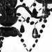 Candelabru cu mărgele, negru, rotund, 3 becuri E14 - WALTI WALTI