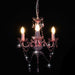 Candelabru cu mărgele, roz, rotund, 3 becuri E14 - WALTI WALTI