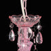 Candelabru cu mărgele, roz, rotund, 3 becuri E14 - WALTI WALTI