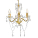 Candelabru cu mărgele, auriu, rotund, 3 becuri E14 - WALTI WALTI