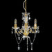 Candelabru cu mărgele, auriu, rotund, 3 becuri E14 - WALTI WALTI