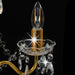 Candelabru cu mărgele, auriu, rotund, 3 becuri E14 - WALTI WALTI