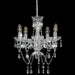 Candelabru cu mărgele de cristal, argintiu, rotund, 5 x E14 - WALTI WALTI