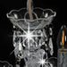 Candelabru cu mărgele de cristal, argintiu, rotund, 5 x E14 - WALTI WALTI