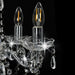 Candelabru cu mărgele de cristal, argintiu, rotund, 5 x E14 - WALTI WALTI