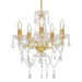 Candelabru cu mărgele de cristal, auriu, rotund, 5 x E14 - WALTI WALTI