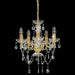 Candelabru cu mărgele de cristal, auriu, rotund, 5 x E14 - WALTI WALTI