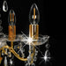 Candelabru cu mărgele de cristal, auriu, rotund, 5 x E14 - WALTI WALTI