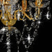 Candelabru cu mărgele de cristal, auriu, rotund, 5 x E14 - WALTI WALTI
