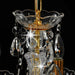 Candelabru cu mărgele de cristal, auriu, rotund, 5 x E14 - WALTI WALTI