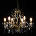 Candelabru cu mărgele de cristal, auriu, rotund, 6 x E14 - WALTI WALTI