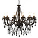 Candelabru cu mărgele, negru, 12 becuri x E14 - WALTI WALTI