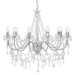 Candelabru cu mărgele, argintiu, 12 becuri x E14 - WALTI WALTI