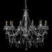 Candelabru cu mărgele, argintiu, 12 becuri x E14 - WALTI WALTI
