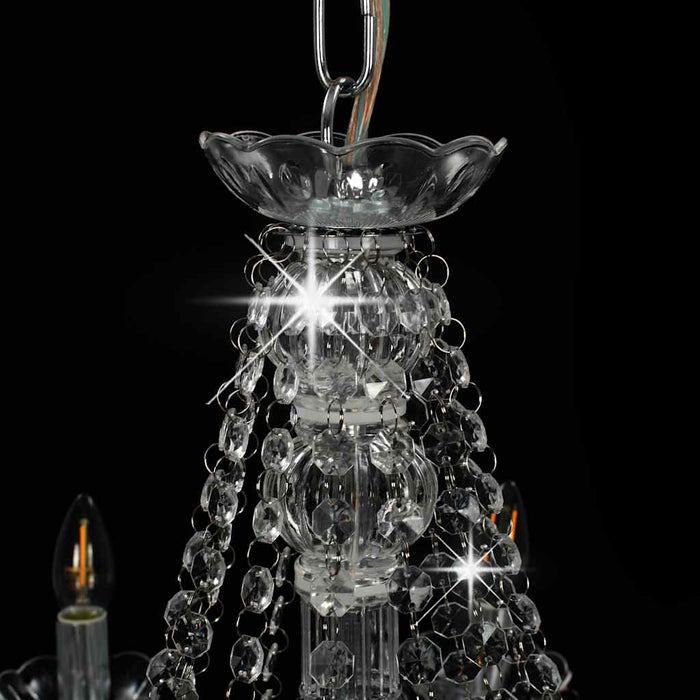 Candelabru cu mărgele, argintiu, 12 becuri x E14 - WALTI WALTI