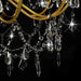 Candelabru cu mărgele, auriu, 12 becuri E14 - WALTI WALTI