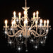 Candelabru cu 2 rânduri, alb, becuri 15 x E14 - WALTI WALTI