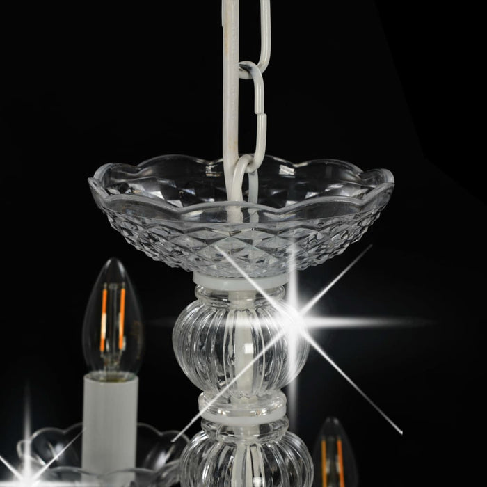 Candelabru cu 2 rânduri, alb, becuri 15 x E14 WALTI