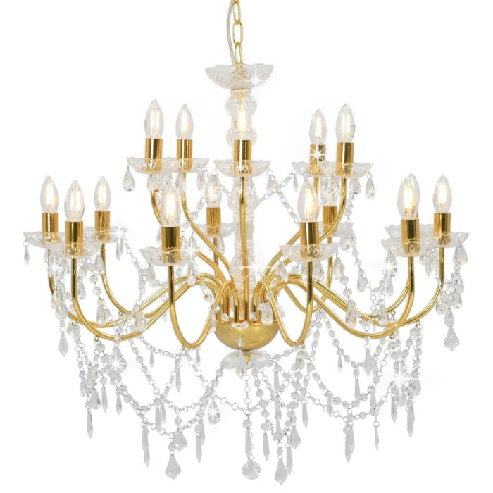 Candelabru cu 2 rânduri, auriu, becuri 15 x E14 - WALTI WALTI