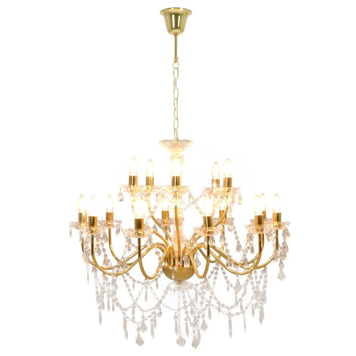 Candelabru cu 2 rânduri, auriu, becuri 15 x E14 - WALTI WALTI