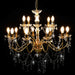 Candelabru cu 2 rânduri, auriu, becuri 15 x E14 - WALTI WALTI