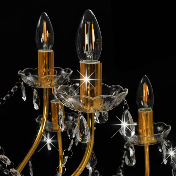 Candelabru cu 2 rânduri, auriu, becuri 15 x E14 - WALTI WALTI