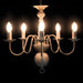 Candelabru antichizat, alb, becuri E14 x 5 - WALTI WALTI
