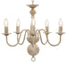 Candelabru antichizat, alb, becuri E14 x 5 - WALTI WALTI