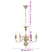 Candelabru antichizat, alb, becuri E14 x 5 - WALTI WALTI
