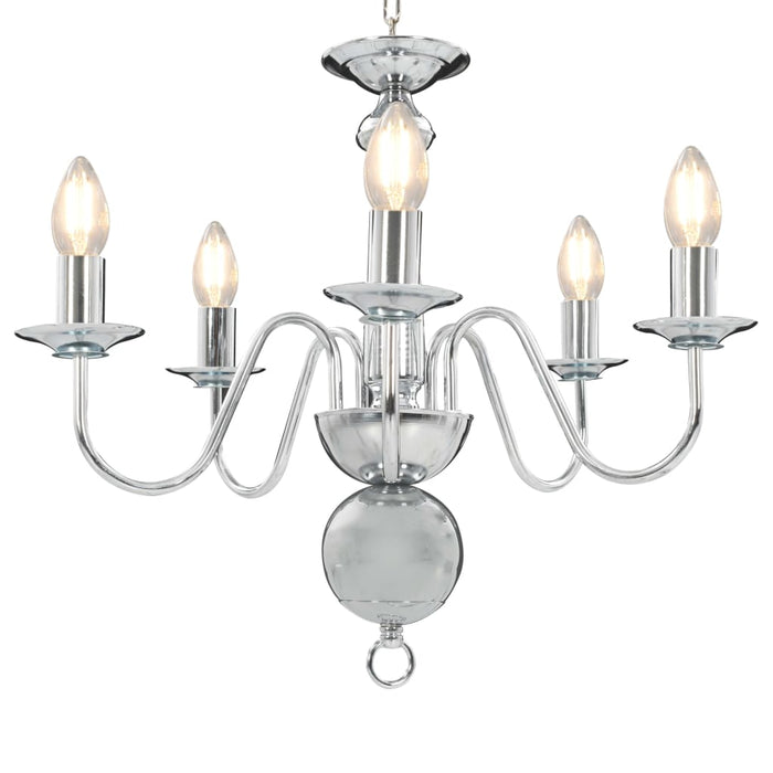 Candelabru, argintiu, 5 becuri E14 - WALTI WALTI