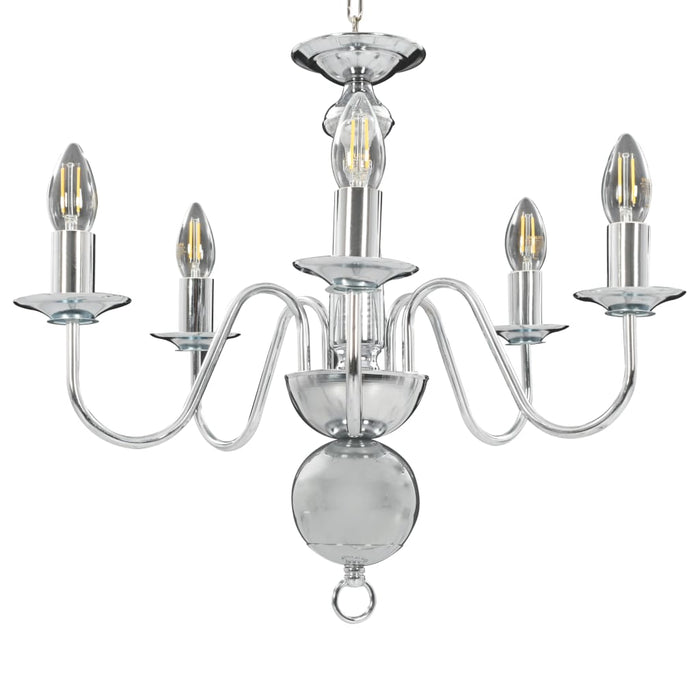 Candelabru, argintiu, 5 becuri E14 - WALTI WALTI