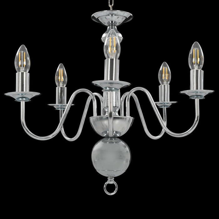 Candelabru, argintiu, 5 becuri E14 - WALTI WALTI