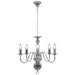 Candelabru, argintiu, 5 becuri E14 - WALTI WALTI