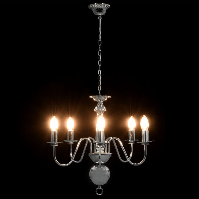 Candelabru, argintiu, 5 becuri E14 - WALTI WALTI