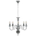 Candelabru, argintiu, 5 becuri E14 - WALTI WALTI