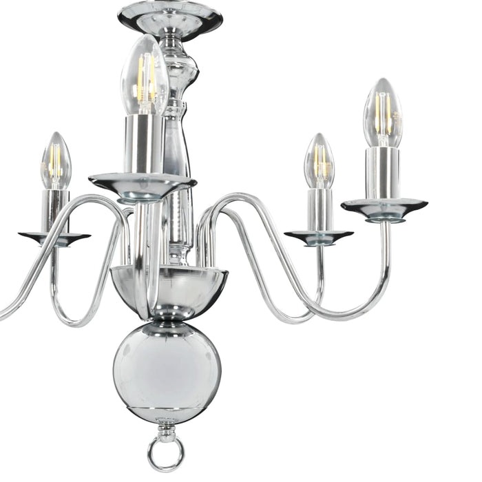 Candelabru, argintiu, 5 becuri E14 - WALTI WALTI