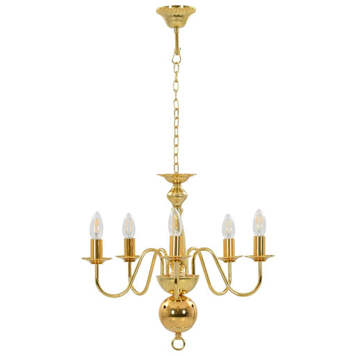 Candelabru, auriu, 5 becuri E14 - WALTI WALTI