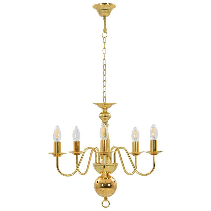 Candelabru, auriu, 5 becuri E14 - WALTI WALTI