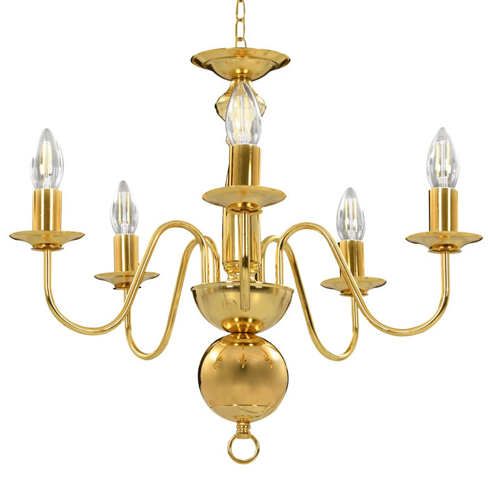 Candelabru, auriu, 5 becuri E14 - WALTI WALTI