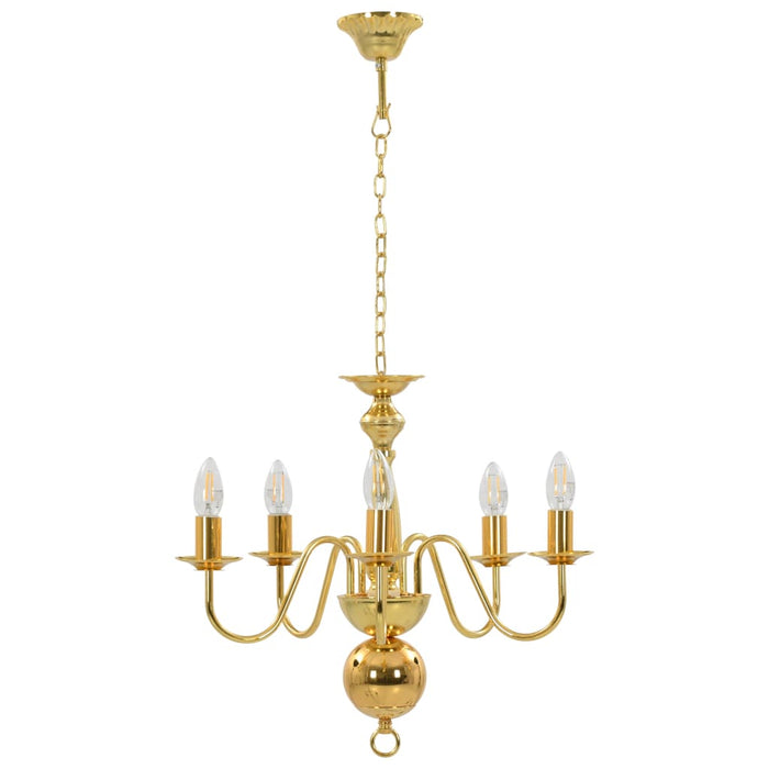 Candelabru, auriu, 5 becuri E14 - WALTI WALTI