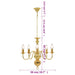 Candelabru, auriu, 5 becuri E14 - WALTI WALTI