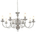 Candelabru, argintiu, 8 becuri E14 - WALTI WALTI