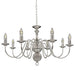 Candelabru, argintiu, 8 becuri E14 - WALTI WALTI