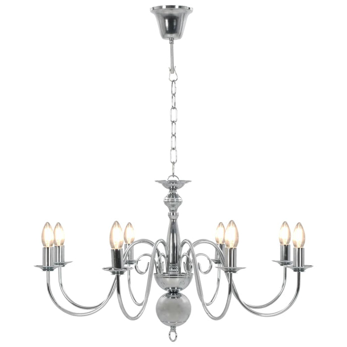 Candelabru, argintiu, 8 becuri E14 - WALTI WALTI