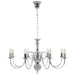 Candelabru, argintiu, 8 becuri E14 - WALTI WALTI