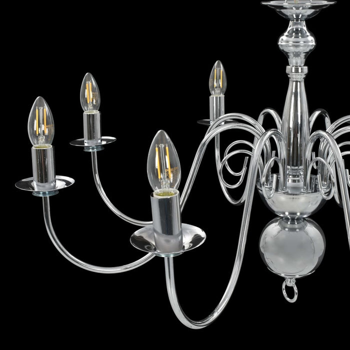 Candelabru, argintiu, 8 becuri E14 - WALTI WALTI