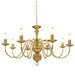Candelabru, auriu, 8 becuri E14 - WALTI WALTI