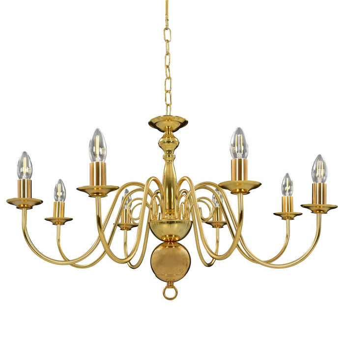 Candelabru, auriu, 8 becuri E14 - WALTI WALTI